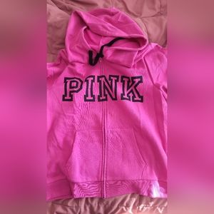 BNw/oT vs pink PERFECT ZIP logo hoodie, in hot pink size L